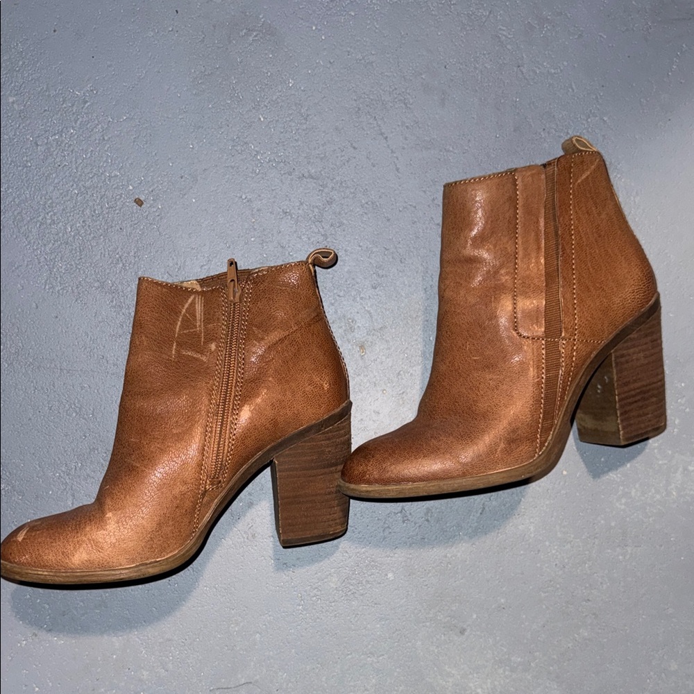 Lucky brand block heel booties